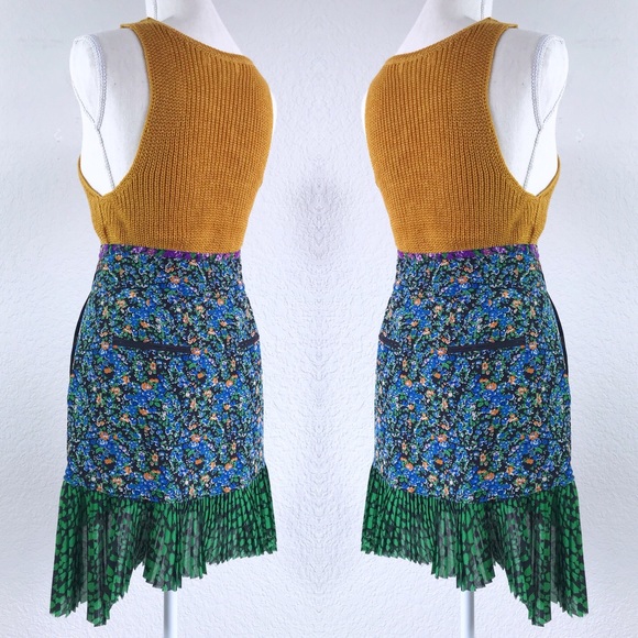 COACH FLORAL PATCHWORK MINI SKIRT 0 - Picture 3 of 8